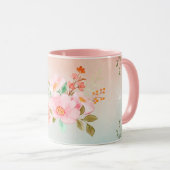 フローラアート、花、グラデーション芸術 マグカップ (正面右)