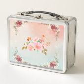 フローラアート、花、グラデーション芸術 メタルランチボックス (正面)