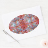 フローラアートPAULA REILLYによるステッカー。 楕円形シール (封筒)