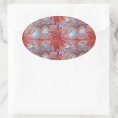 フローラアートPAULA REILLYによるステッカー。 楕円形シール (バッグ)