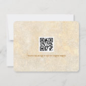 フローラアールヌーボーウェディングRSVP応答カード 出欠カード (裏面)