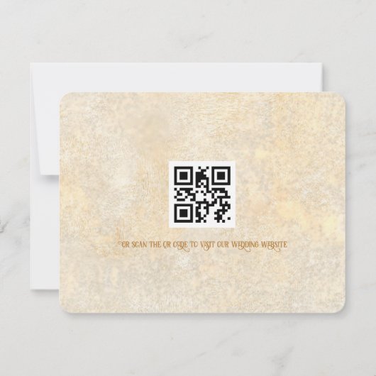 フローラアールヌーボーウェディングRSVP応答カード 出欠カード (裏面)