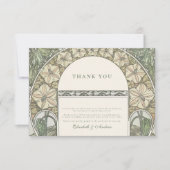 フローラアールヌーボーグ結婚レリー サンキューカード (正面)