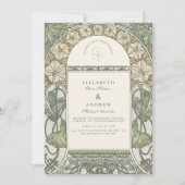 フローラアールヌーボーグ結婚レリー 招待状 (正面)