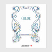 フローラアールヌーボーフレームカスタムカットビニールシール シール (シート)