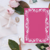 フローラアールヌーボーフレーム招待状テンプレート 招待状