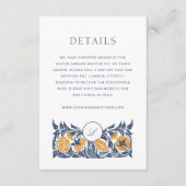 フローラアールヌーボーモノグラム結婚ズ詳細カード エンクロージャーカード (正面)