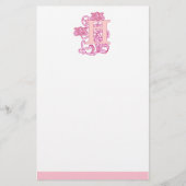 フローラアールヌーボーモノグラム 便箋 (正面)