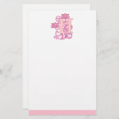 フローラアールヌーボーモノグラム 便箋 (正面/裏面)