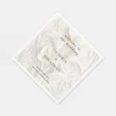 フローラアールヌーボーヴィンテージウェディング スタンダードランチョンナプキン (角)