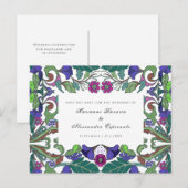 フローラアールヌーボーヴィンテージ保存日 ポストカード (正面/裏面)