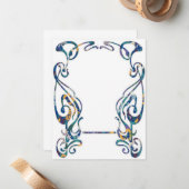 フローラアールヌーボー枠 ノートカード (正面/裏面インサイチュ)