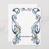 フローラアールヌーボー枠 ノートカード (正面/裏面)