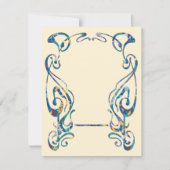 フローラアールヌーボー枠 ノートカード (正面)