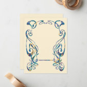 フローラアールヌーボー枠 ノートカード (正面/裏面インサイチュ)