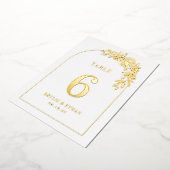 フローラア実在ーチフォイル表番号カード 箔招待状 (回転した状態)