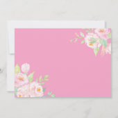 フローライかわいらしンピンクベビーシャワー招待状 招待状 (裏面)