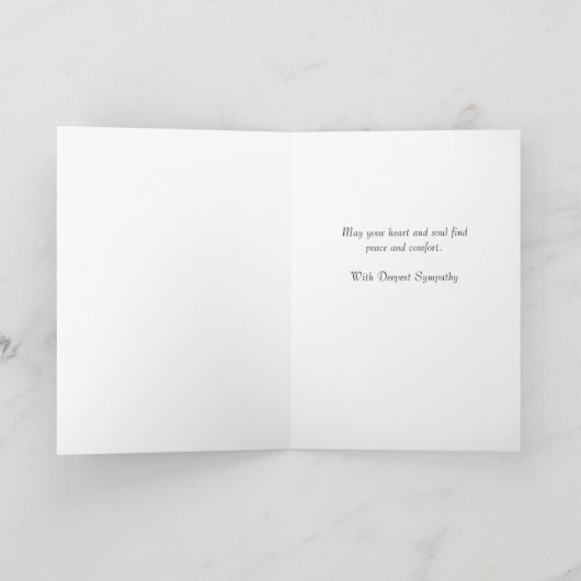 フローライエローアイリス絵画ズ悔やみや弔慰 カード (内部)