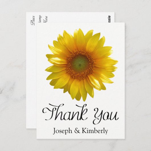 フローライエローサンフラワーサンフラワー結婚ズ ポストカード (正面/裏面)