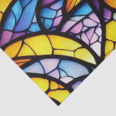 フローライエローステンドグラスのデコペティッシュペーパー 薄葉紙 (詳細)