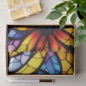 フローライエローステンドグラスのデコペティッシュペーパー 薄葉紙 (ギフト)