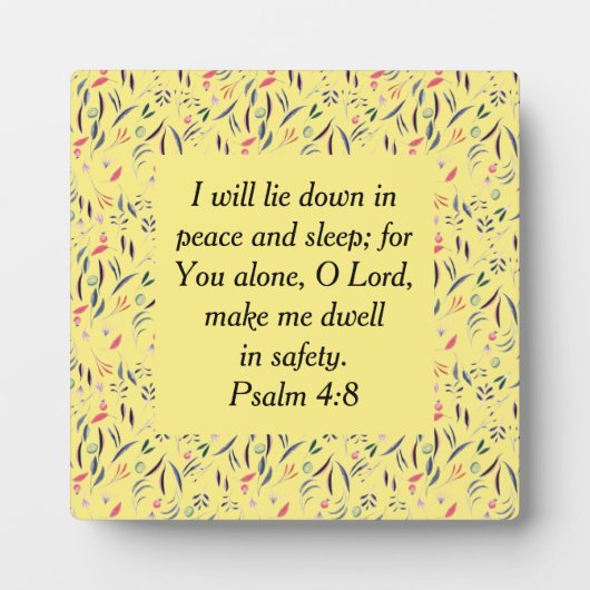 フローライエロースリープインセーフティクリスチャンベッドルーム フォトプラーク (正面)