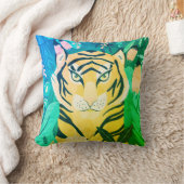 フローライエロータイガー枕 クッション (ブランケット)