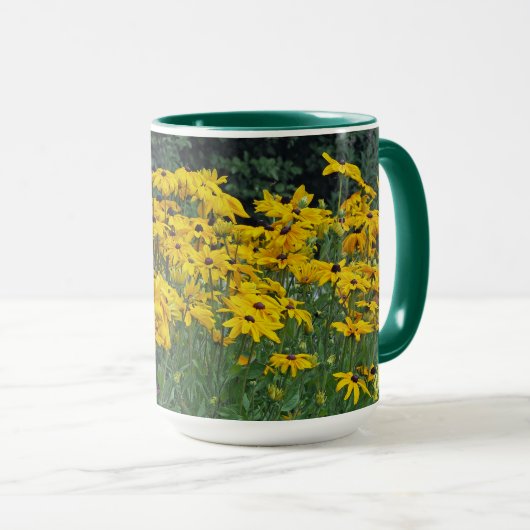 フローライエローデイジーガーデンフォト マグカップ (正面右)