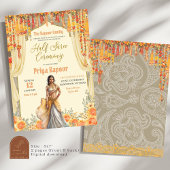 フローライエローハーフサリーインディアンガールセレモニー 招待状