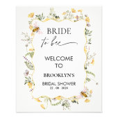 フローライエロービーブライダルシャワーウェルカムサイン フォトプリント (正面)