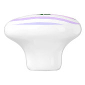 フローライエローピンクパープルウォーター色のストライプ色 セラミックノブ (側面)