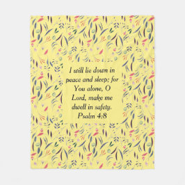 フローライエローピーススリープセイフティクリスチャン フリースブランケット