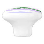 フローライエローブルーパープルウォーター色のストライプ セラミックノブ (側面)