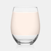 フローライエローブルーブーケストライプー結婚ズ ステムなしワイングラス (裏面)