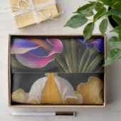 フローライエローブルーボタニカルイラストレーション 薄葉紙 (ギフト)