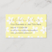 フローライエローホワイトデイジー金ゴールドプロフェッショナル 名刺 (裏面)