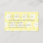 フローライエローラージホワイトデイジー金ゴールドプロフェッショナル 名刺 (裏面)