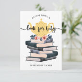 フローライエローヴィンテージティー用ベビーブックスパーティー エンクロージャーカード (スタンド正面)