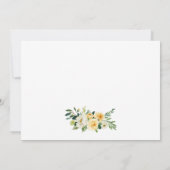 フローライエロー金ゴールド結婚ズサンキュー サンキューカード (裏面)