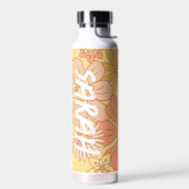 フローライエロー&ピンクモノグラム名 ウォーターボトル (左面)