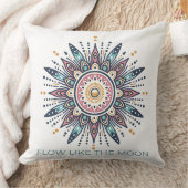 フローライザムーンマンダラスピリチュアルデザイン クッション (ブランケット)
