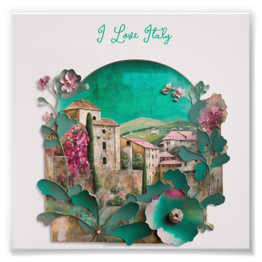 フローライタリアン紙彫刻 フォトプリント            (正面)