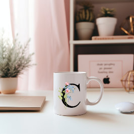 フローライニシャルモノグラムCマグカップ コーヒーマグカップ