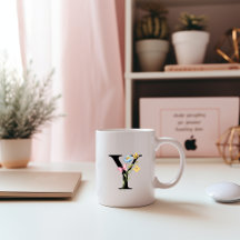 フローライニシャルモノグラムYマグ