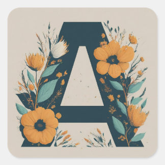 フローライニシャルリースモノグラムA スクエアシール