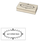 フローライニシャル楕円シルエットアートスタンプ ラバースタンプ (押印)