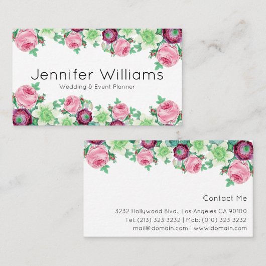 フローライベントプランナー 名刺 (正面/裏面)