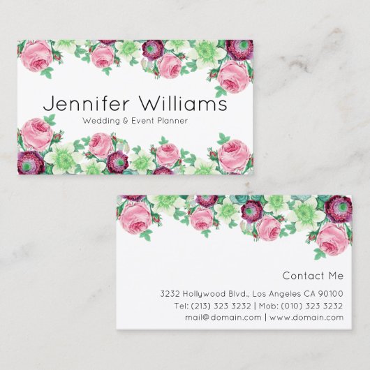 フローライベントプランナー 名刺 (正面/裏面)