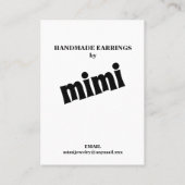 フローライヤリング表示名刺 名刺 (裏面)