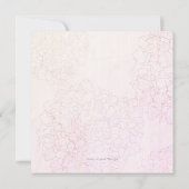 フローライラストレーション彼女の幸せな退職パーティー 招待状 (裏面)